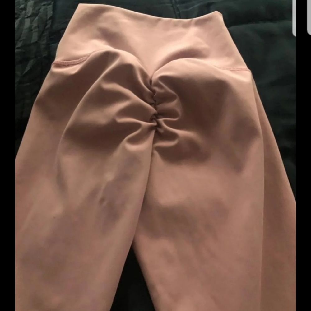 Abs2b high waist scrunch butt leggings pale pink h